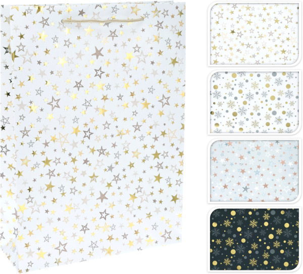 Geschenktasche STARS in mehrfarbig aus Papier
