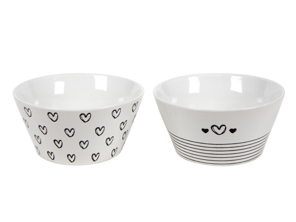 Müslischale DESIGN HEART in mehrfarbig aus Keramik