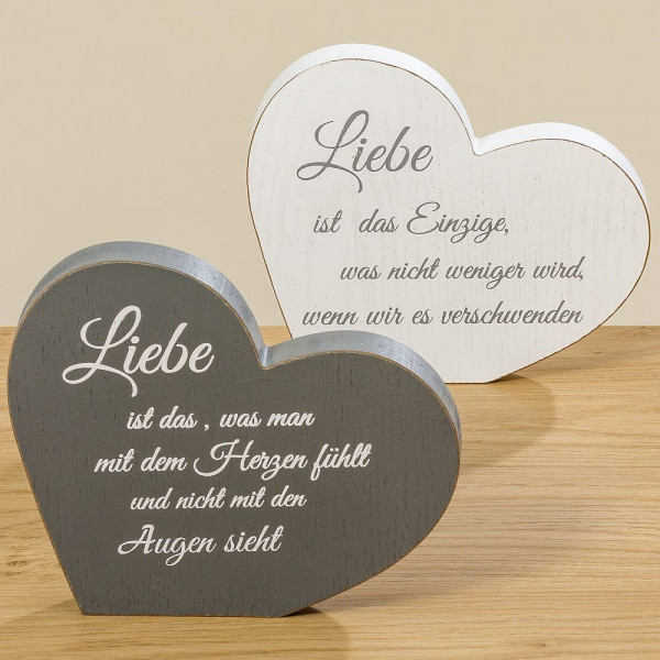 Dekoaufsteller LIEBE in mehrfarbig aus Holz