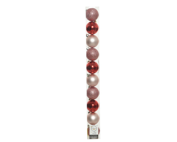 Weihnachtskugel-Set X-MAS in mehrfarbig aus Kunststoff