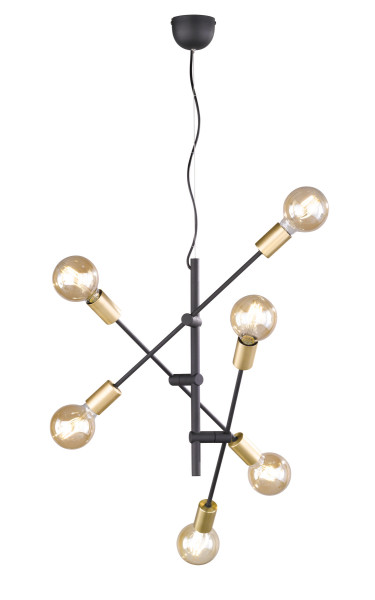 Pendelleuchte CROSS in schwarz aus Metall