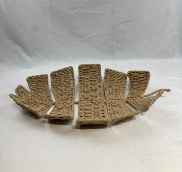 Dekotablett LEAF in natur aus Materialmix