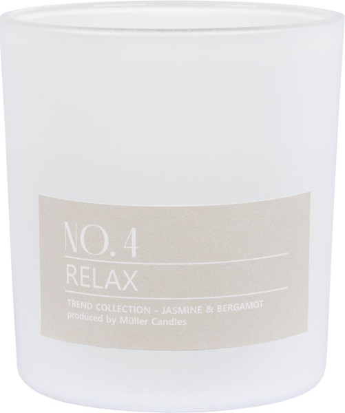 Duft-Kerzenglas RELAX in beige aus Wachs