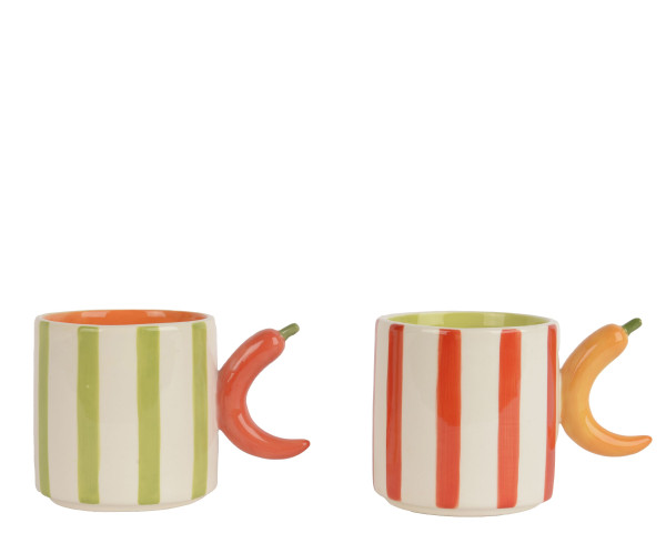 Kaffebeecher CHILI in mehrfarbig aus Dolomit