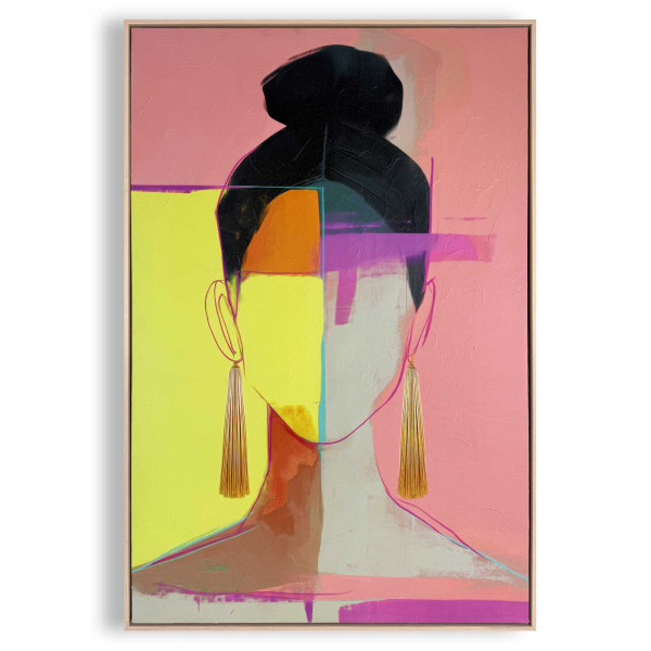Bild ABSTRACT PORTRAIT in mehrfarbig aus Materialmix
