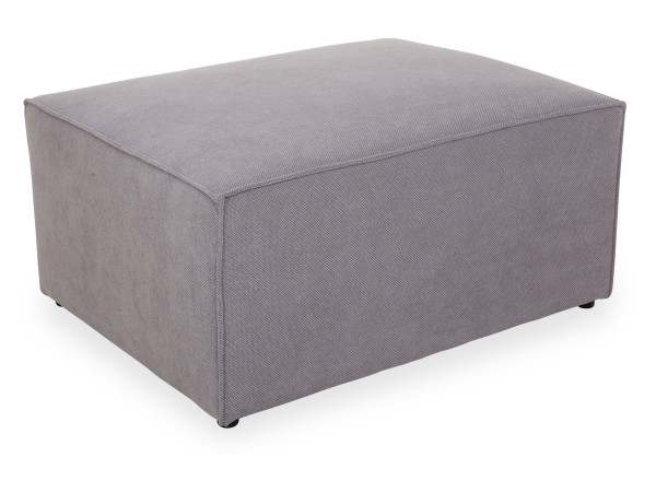 Sofaelement Hocker ORLANDO in hellgrau aus Stoff