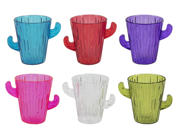 Schnapsglas-Set KAKTUS in mehrfarbig aus Kunststoff