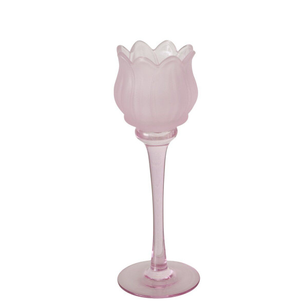 Teelichthalter TULLY lila in lila aus Glas