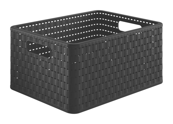 Korb COUNTRY schwarz in schwarz aus Kunststoff