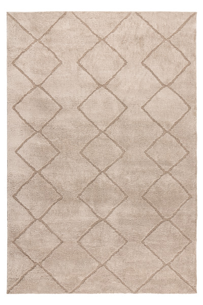 Teppich LOTUS beige in beige aus Polyester