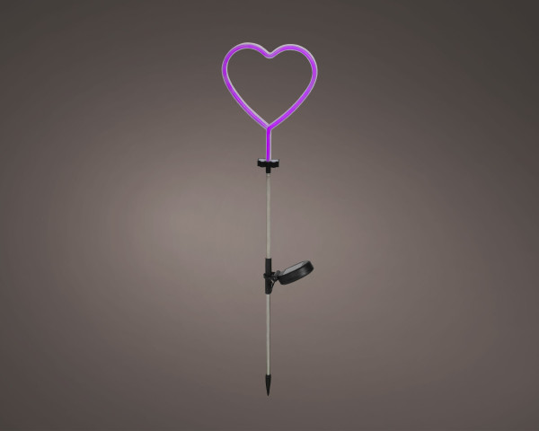 Gartenstecker SOLAR HEART in mehrfarbig aus Kunststoff