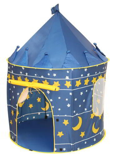 Spielzelt Mond & Sterne in dunkelblau aus Polyester