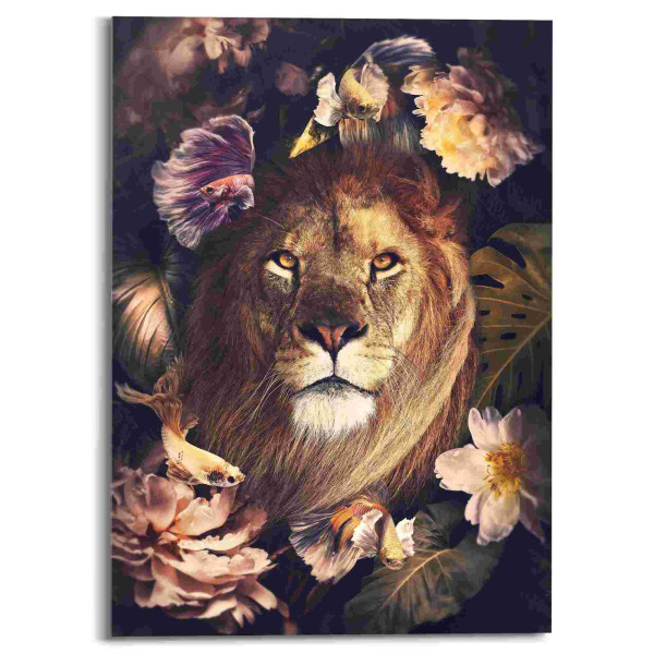 Glasbild JUNGLE LION