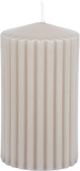 Stumpenkerze RILLE sand