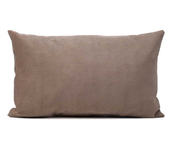 Kissen LINA taupe in taupe aus Mischgewebe