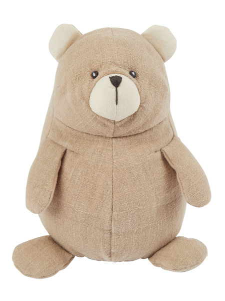 Kuscheltier BÄR in braun aus Leinen