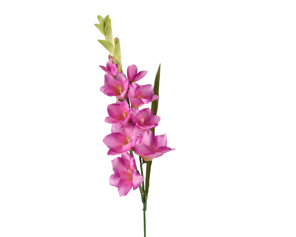 Kunstblume GLADIOLUS in Fuchsia aus Polyester