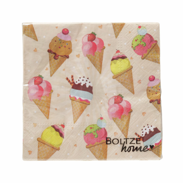 Servietten ICECREAM in mehrfarbig aus Papier