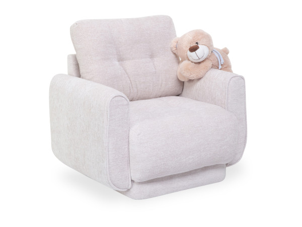 Kindersessel PETRINA in weiß aus Stoff