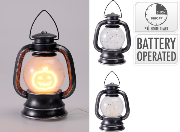 Laterne LED HALLOWEEN in mehrfarbig aus Metall