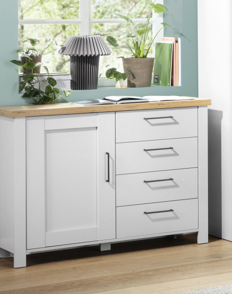 Kommode LIVIN ASMARA in weiß aus Dekor