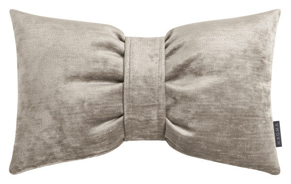 Schleifenkissen ROSSINI taupe in taupe aus Polyester