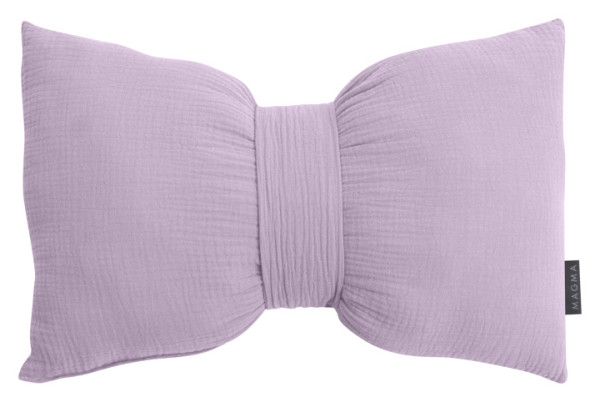 Kissen SCHLEIFE OLINE lila in lila aus Baumwolle