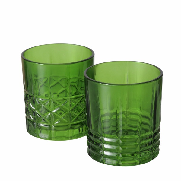 Trinkglas WHISKEY grün in grün aus Glas