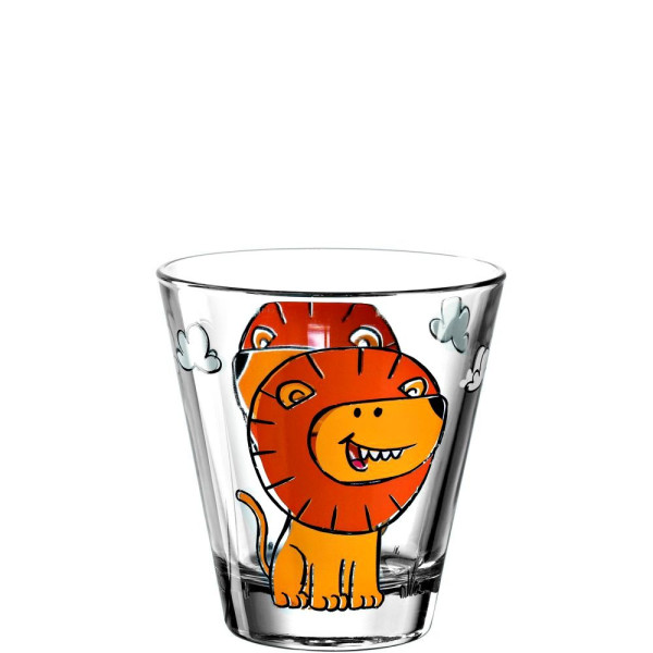 Trinkglas LÖWE in mehrfarbig aus Glas