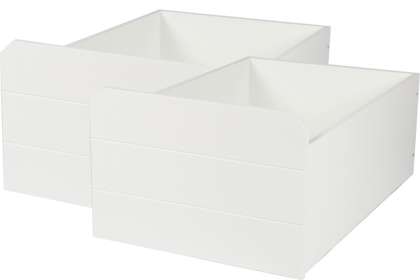 Bettkasten-Set PEARLY in weiß aus Kiefer natur