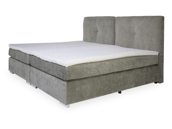 Boxspringbett SISTA in grün aus Stoff