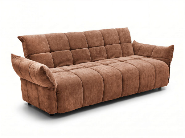 Schlafsofa HESPERIA in terracotta aus Stoff