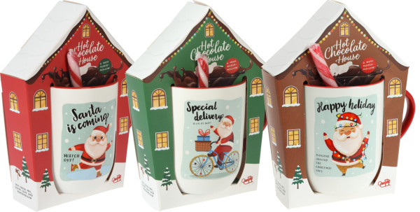 Kaffeebecher SANTA in mehrfarbig aus Porzellan