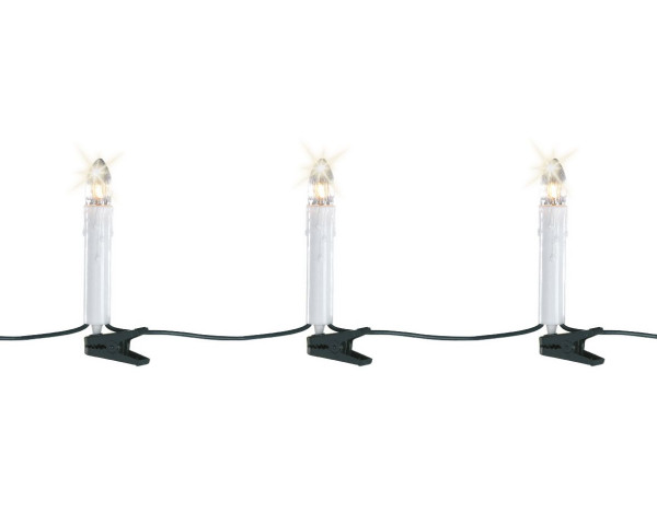 Lichterkette CANDLE klar in mehrfarbig aus Kunststoff
