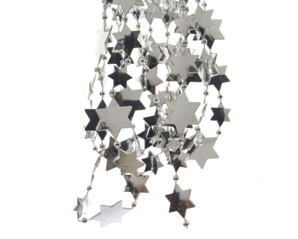 Perlenkette STAR silber in silberfarben aus Kunststoff