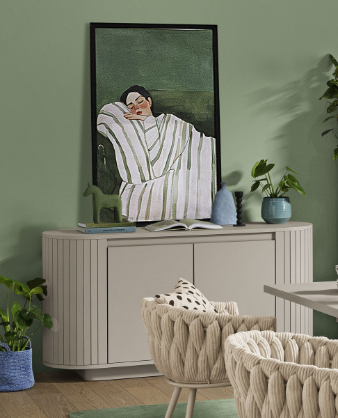 Sideboard CAPRINA in sand aus Dekor