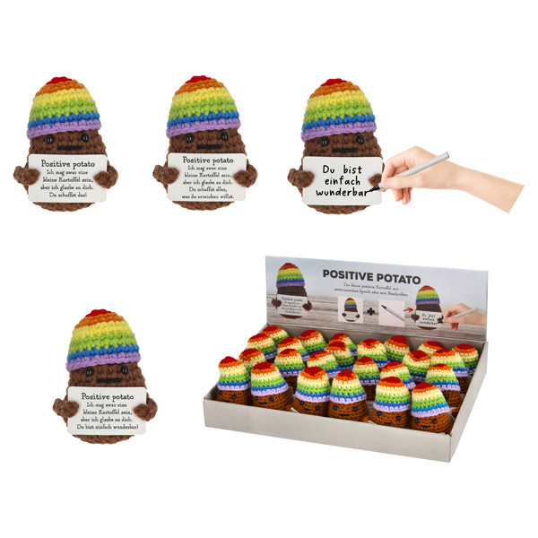 Häkelkartoffel RAINBOW in mehrfarbig aus Polyester