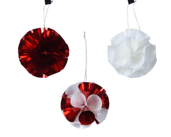 Christbaumschmuck Hänger LAMETTA in mehrfarbig aus Kunststoff