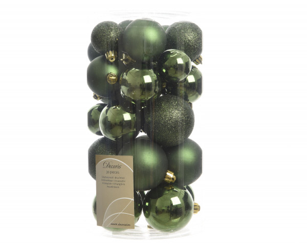 Weihnachtskugel-Set MIX grün in grün aus Kunststoff