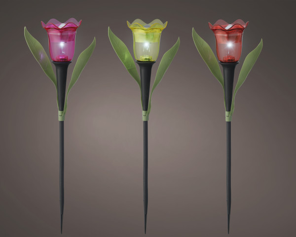 Gartenstecker LED FLOWER in mehrfarbig aus Kunststoff