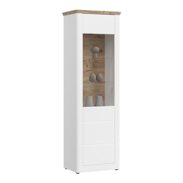 Vitrine MICHIGAN in weiß aus MDF furniert