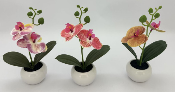 Kunstpflanze ORCHIDEE in mehrfarbig aus Kunststoff