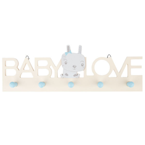 Wandgarderobe BABYLOVE in weiß aus MDF