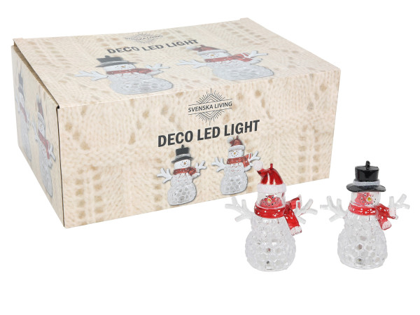 Dekofigur LED SANTA/SCHNEEMANN