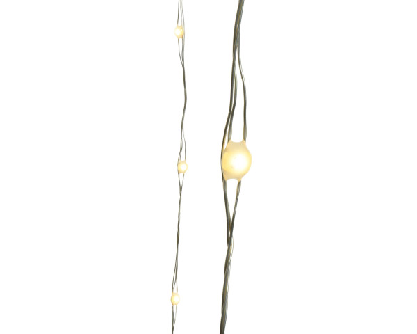 Lichterkette LED STRANG in silberfarben aus Metall
