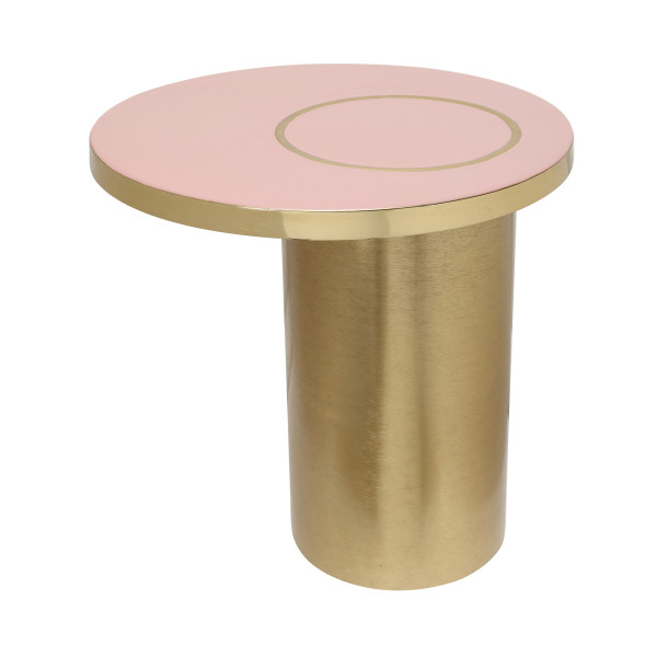 Beistelltisch ART DECO in  Rosa / Gold