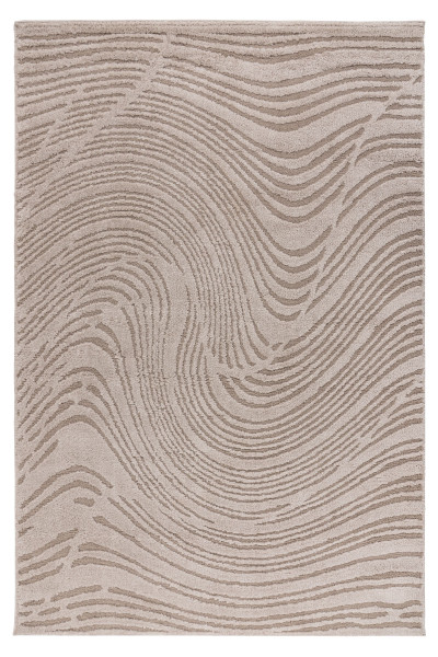 Teppich LOTUS beige in beige aus Polyester