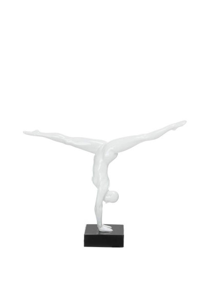 Skulptur ATHLETE in weiß aus Kunstharz