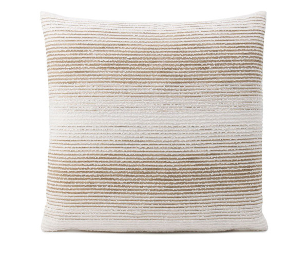 Kissen PATHOS taupe in taupe aus Mischgewebe