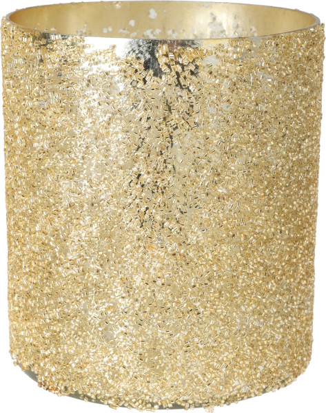 Windlicht GOLD in goldfarben aus Glas